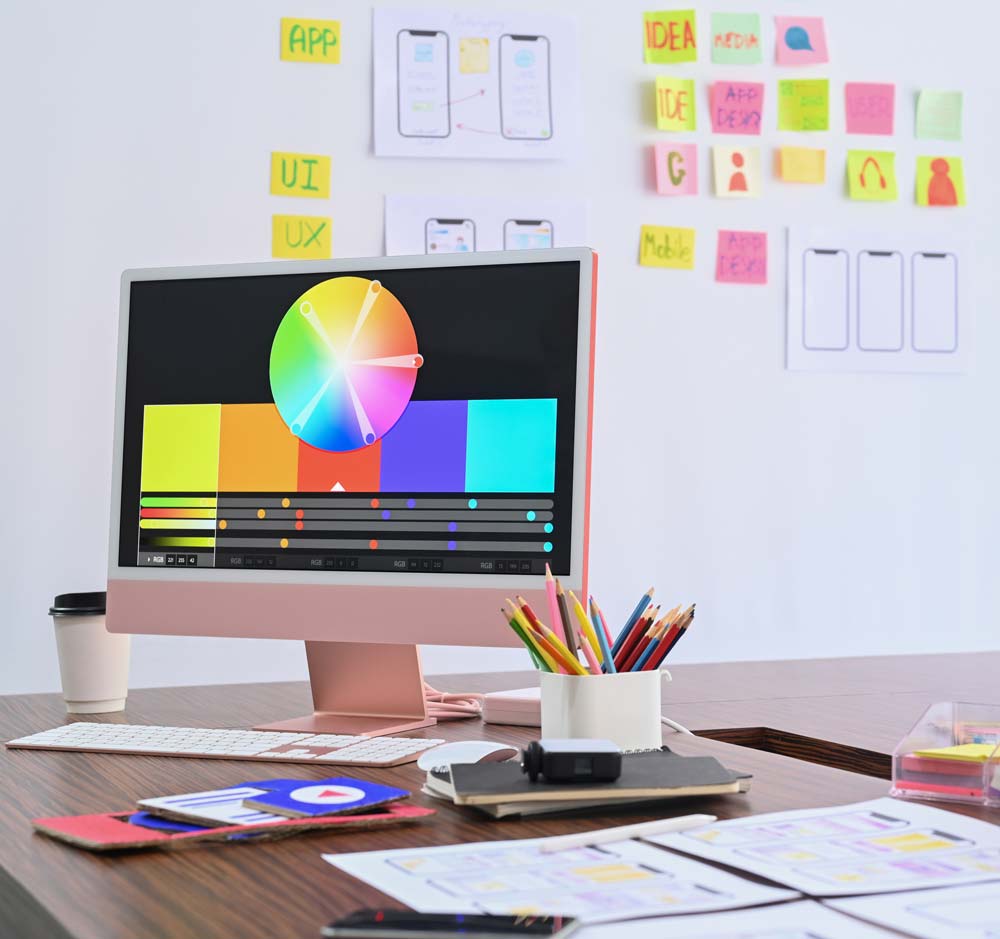 image of an inspiration board for logo design