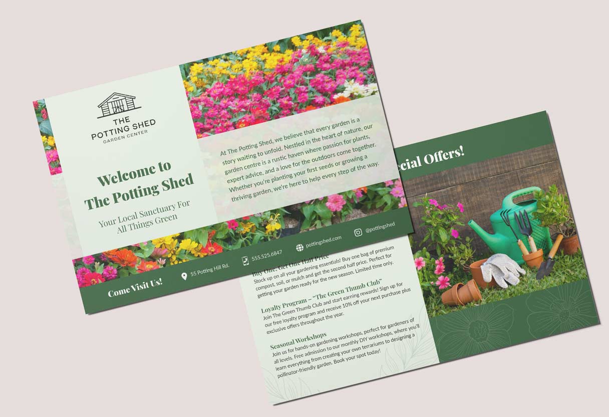 Potting Shed Garden Centre Flyer