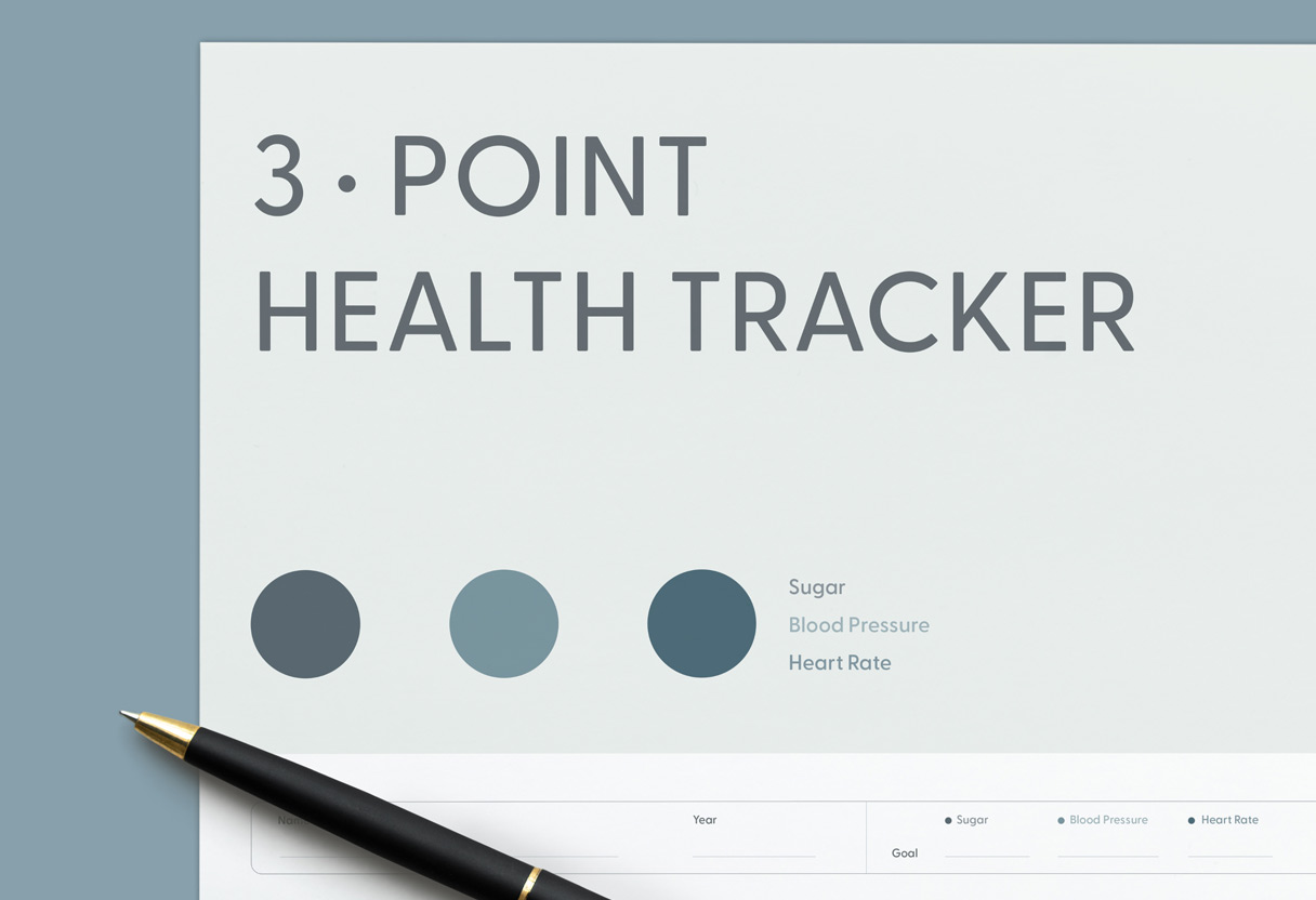 3 Point Health Tracker on paper