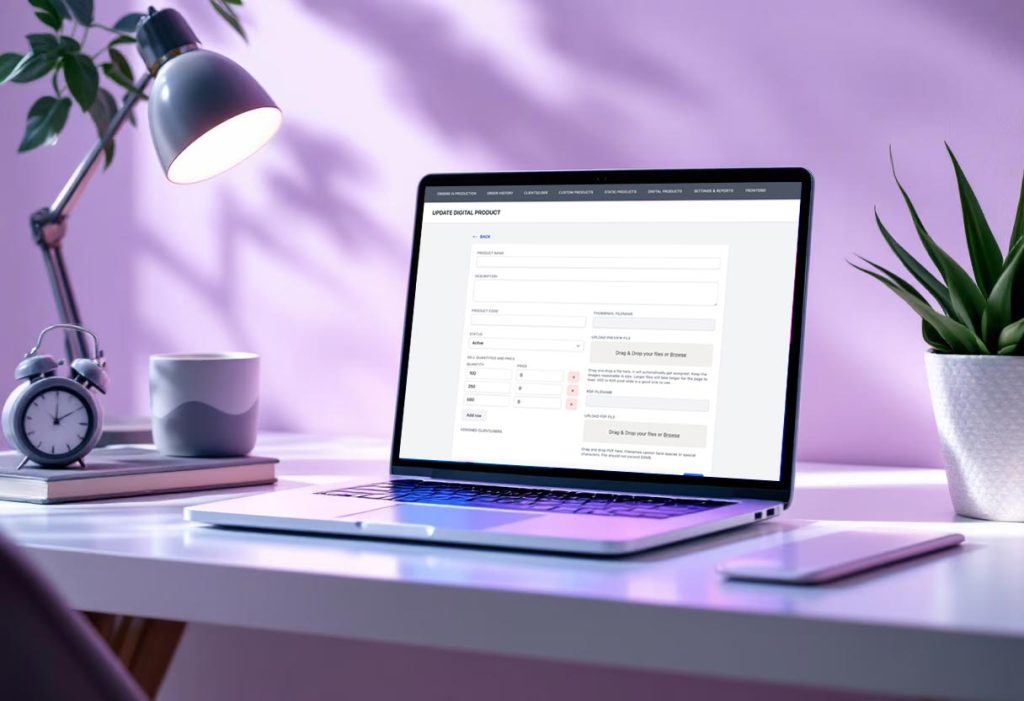 Photo of a laptop on a desk